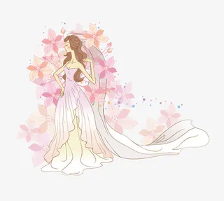 卡通美女矢量图免抠