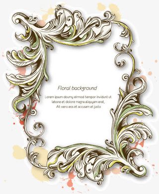 矢量复古边框纹理免扣素材免抠