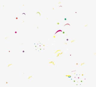 彩色礼花碎纸漂浮素材免抠