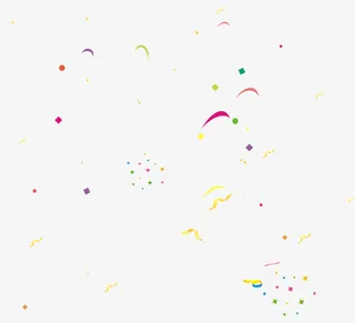 彩色礼花碎纸漂浮素材免抠