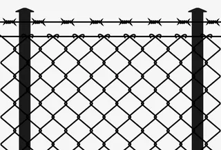 金属铁丝障碍拦截网免抠