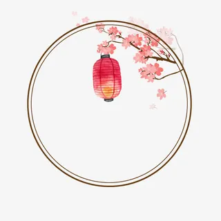 古风灯笼框免抠