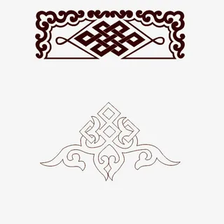 古风线条纹理免抠