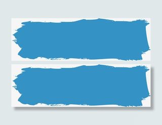 蓝色动感墨迹笔刷图免抠