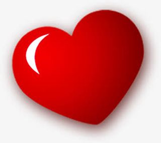 卡通红色爱心形状图标免抠标签元素