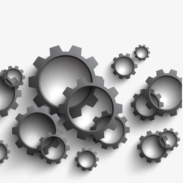 立体黑色设置矢量图免抠