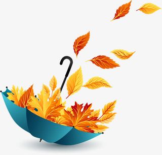 雨伞枫叶创意设计矢量素材免抠