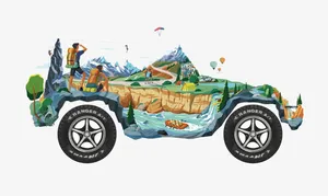汽车上的山峰免抠