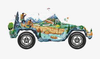 汽车上的山峰免抠