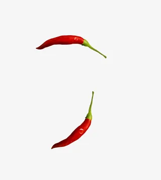 新鲜的小红辣椒食材免抠