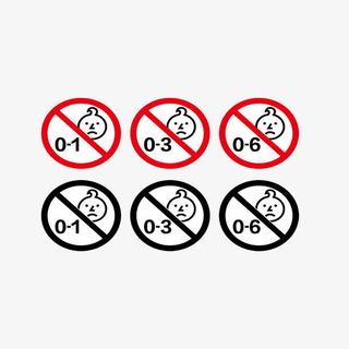 玩具年龄警告图标免抠