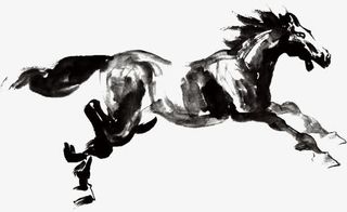 水墨画装饰免抠