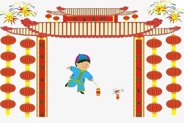 春节喜庆灯笼素材免抠