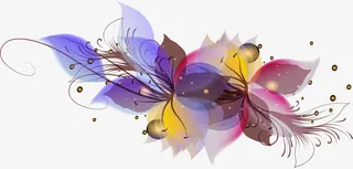 彩色花朵装饰图案免抠