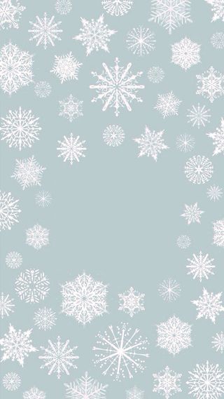 -小清新平面下雪白色雪花排列浅蓝色高清