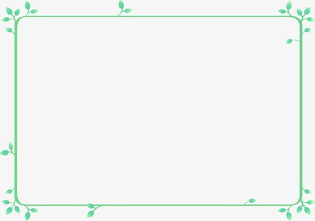 春天绿色叶子边框免抠