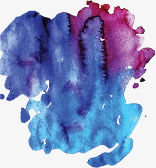 彩色墨迹效果元素免抠