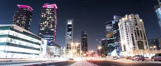 大气繁华现代城市夜景banner高清