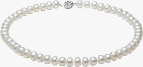 珍珠项链珠宝海报免抠