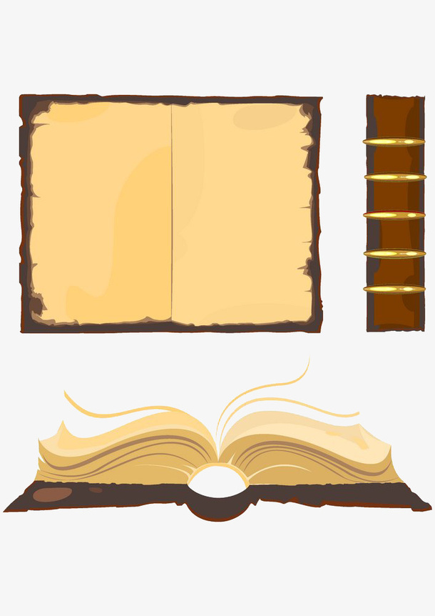 复古怀旧书本图免抠