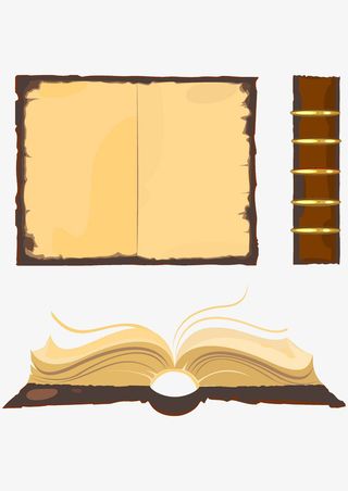 复古怀旧书本图免抠