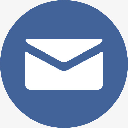 邮件图标蓝色圆形免抠