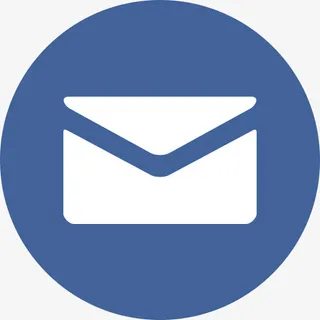 邮件图标蓝色圆形免抠
