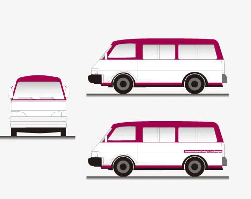 商务车矢量图免抠