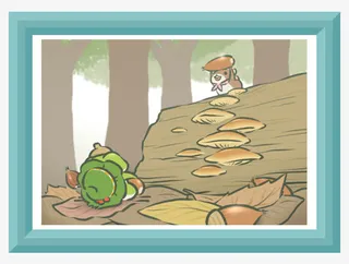 青蛙仓鼠结伴旅游素材免抠