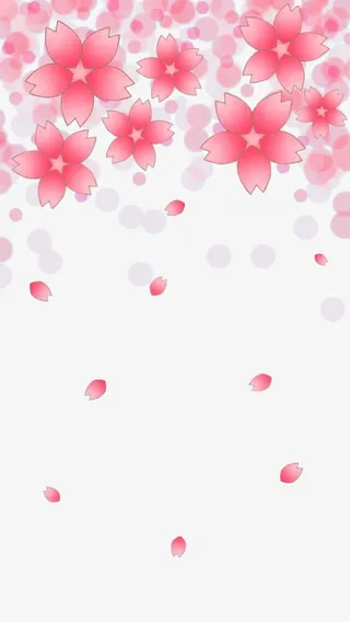 飘落的樱花免抠