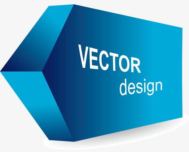 矢量立体标题渐变对话框蓝色箭头免抠