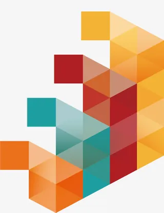 彩色不规划立方体矢量图免抠