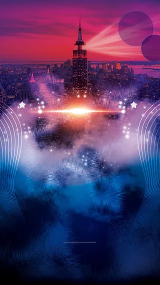 大气炫酷紫色都市商务H5背景高清