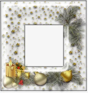 淡雅圣诞装饰边框免抠