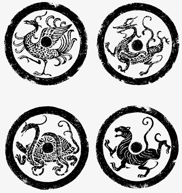 传统文化四神兽免抠