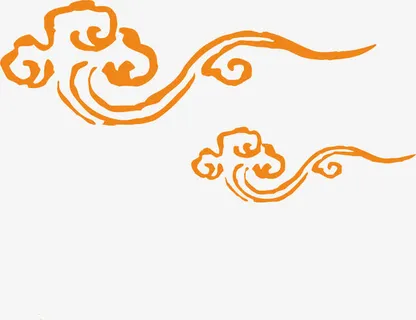 古典祥云花纹免抠