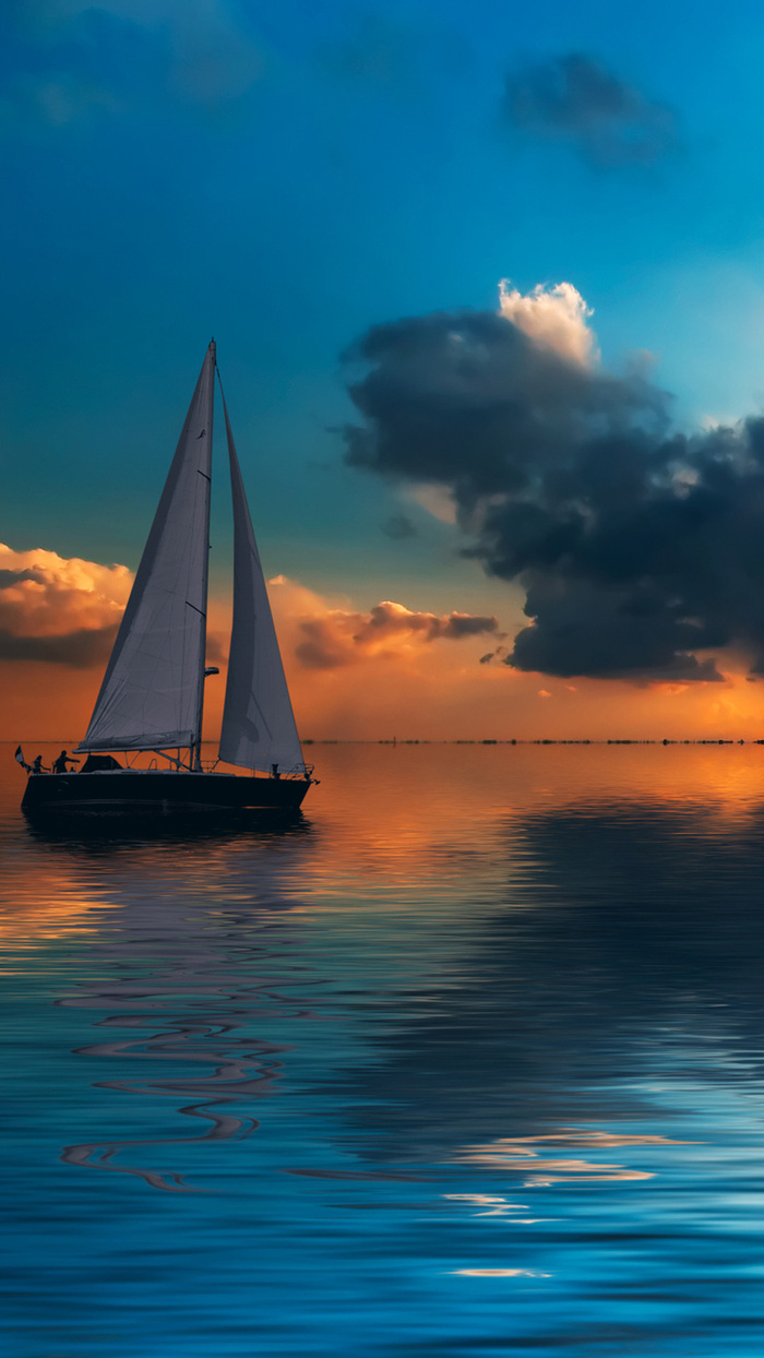 海上帆船背景高清