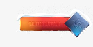 卡通多彩条幅渐变标题框按钮免抠