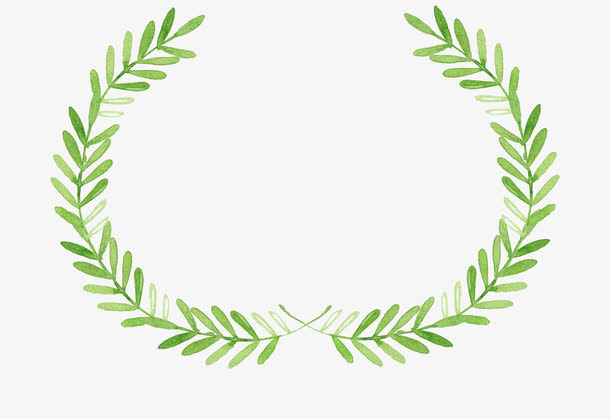 手绘叶子边框免抠