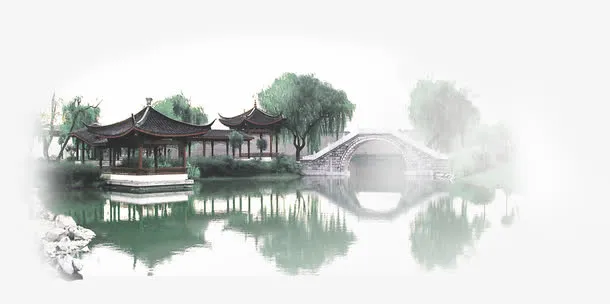 复古庭院图片免抠