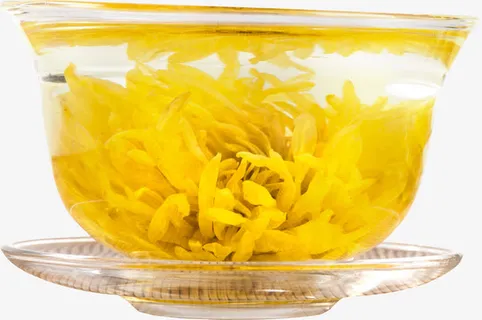 泡开的金丝皇菊素材图片免抠