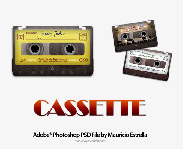 磁带PSD素材免抠