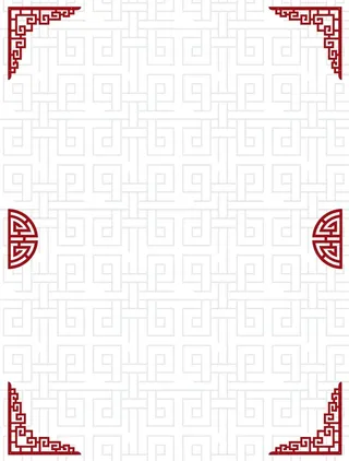 矢量中国风回形纹边框背景素材高清