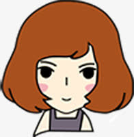 红色齐肩发女孩招聘海报免抠