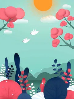 简约小清新春天海报高清