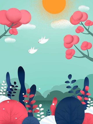 简约小清新春天海报高清