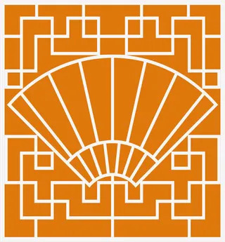 扇形的古典古风窗棂免抠