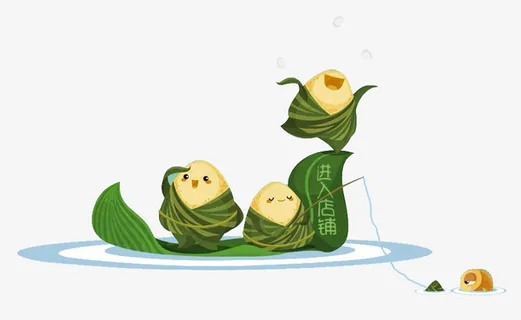 盘子上的粽子免抠