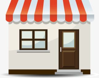 矢量创意设计小店铺图免抠