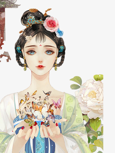 古风插画免抠